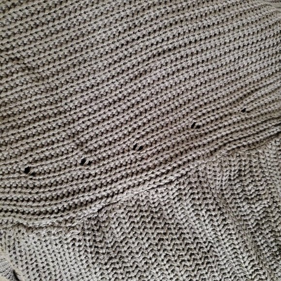 Alter'd State Dolman Oversized Slouchy Rib Knit Pullover Sweater M Khaki Olive - Picture 8 of 8